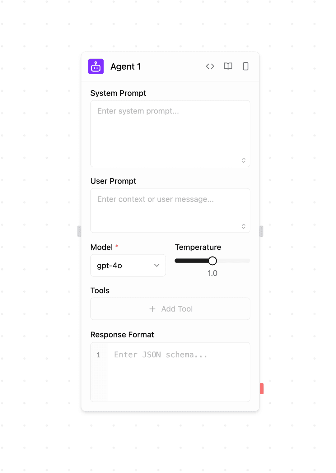 Configuración del bloque Agente