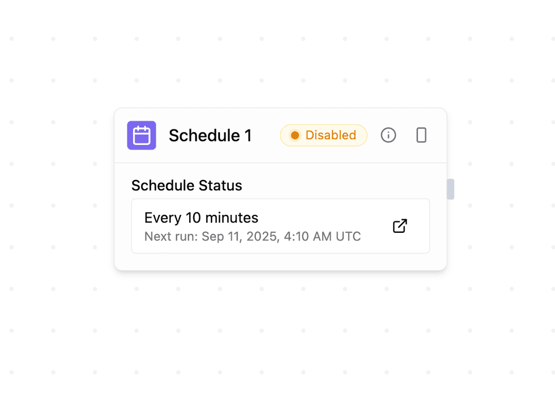 Disabled Schedule